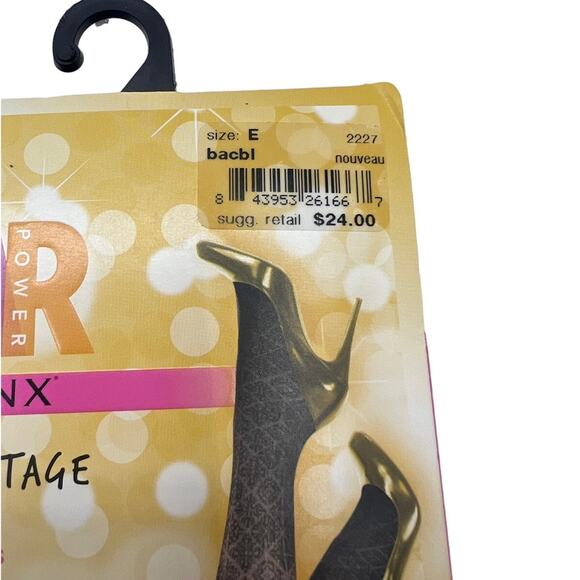 Star Power by Spanx Center Stage Patterned Shaping Tight Style 2227 Black Size E - Picture 2 of 5